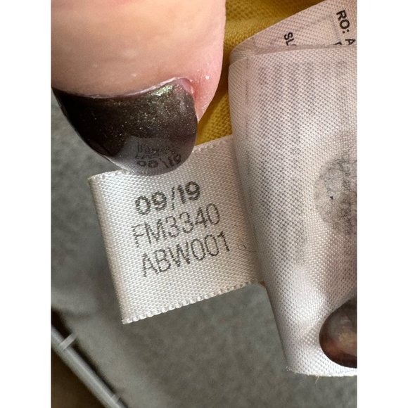 Adidas Embordered Logo Short Sleeve Shirt Yellow - Picture 5 of 6